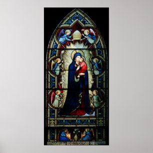 Poster Madonna e Child Stainha Glass