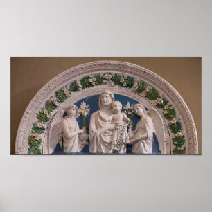 Poster Madonna e Criança com Angels Luca Della Robbia