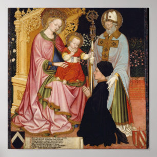 Póster Madonna e Criança com o Doador