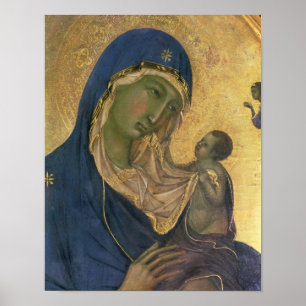 Póster Madonna e criança com SS. Dominic e Aurea