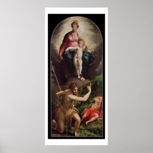 Póster Madonna e criança com St John e St Jerome, 15