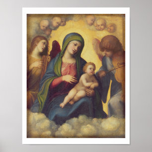 Póster Madonna e criança e criança na glória, c.1520