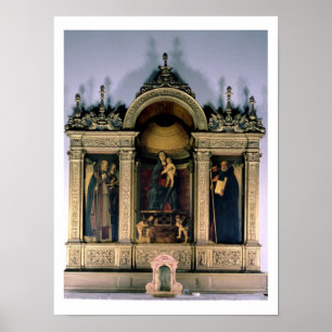 Poster Madonna e criança e santos (altarpiece do