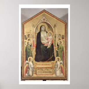 Póster Madonna e criança Enthroned, c.1300-03 (PRE-resto