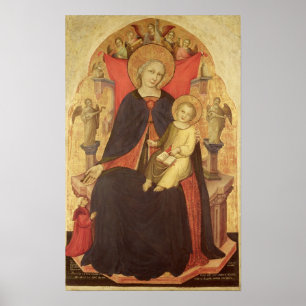 Póster Madonna e criança Enthroned com Vulciano