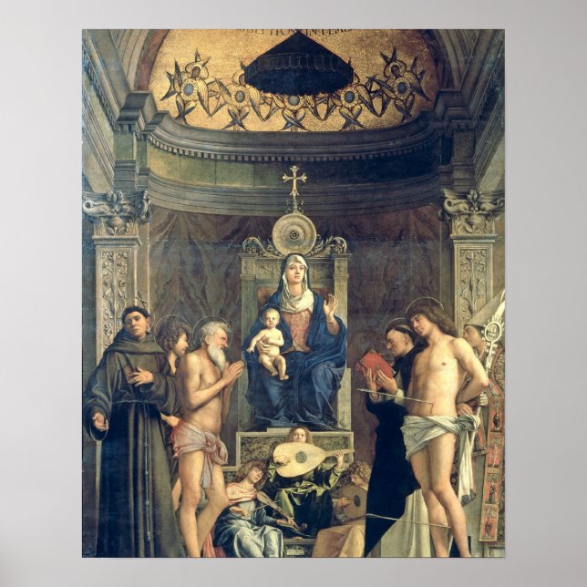 Póster Madonna e Criança entronizados entre SS. Francis,  (Frente)