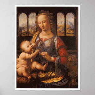 Póster Madonna e criança, Leonardo da Vinci, 1475