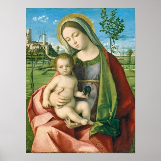 Poster Madonna e Criança por Giovanni Bellini Religião (Frente)