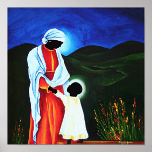 Póster Madonna e criança - primeiras etapas 2008