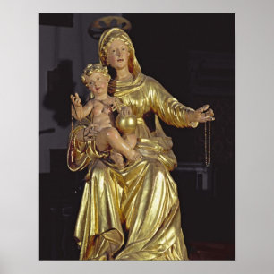 Póster Madonna e criança, século XVII (madeira dourada)