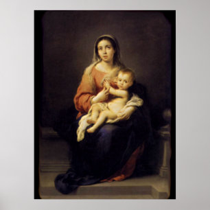 Póster Madonna e Criança - Virgem Maria - Murillo