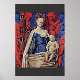 Póster Madonna e criança [Virgin com criança e anjos] (