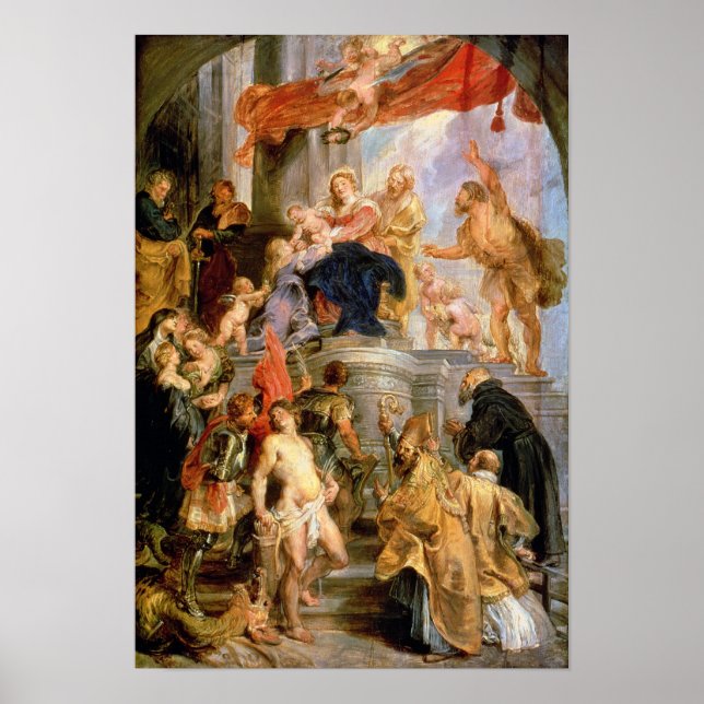 Poster Madonna Enthronada com Criança (Frente)