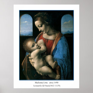 Poster Madonna Litta por Leonardo da Vinci