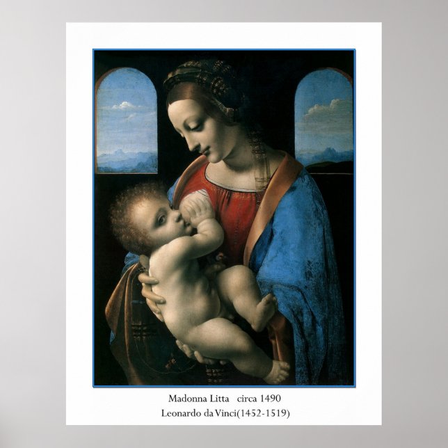Poster Madonna Litta por Leonardo da Vinci (Frente)