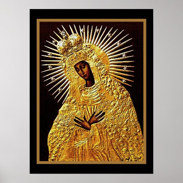 Poster Madonna Negra na Oração... Pôster (Frente)