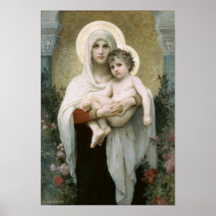 Poster Madonna of the Roses – William Adolphe Bouguereau