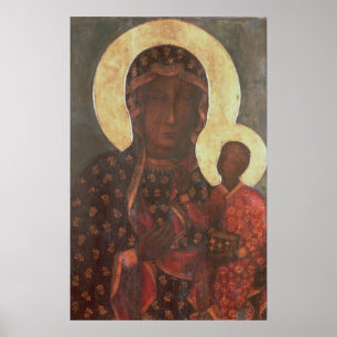 Poster Madonna preto de Jasna Gora