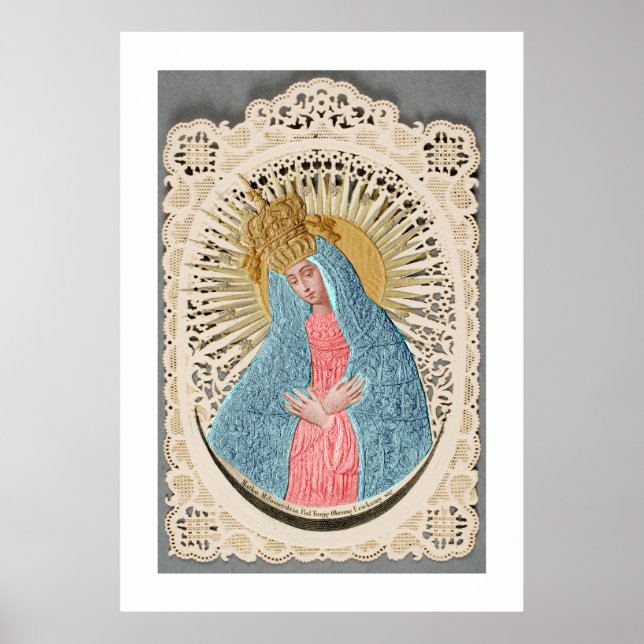 Poster Madonna Rainha do Céu em Lace (Frente)