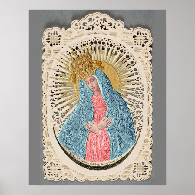 Poster Madonna Rainha do Céu em Lace (Frente)