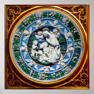 PÓSTER MADONNA WITH CHILD AND ANGELS
