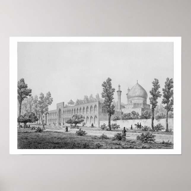 Póster Madrasa-yi Masjid-i Shah Sultan Hussein, em Isfaha (Frente)