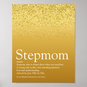 Poster Madrasta, Definição de Madrasta Glitter Dourado