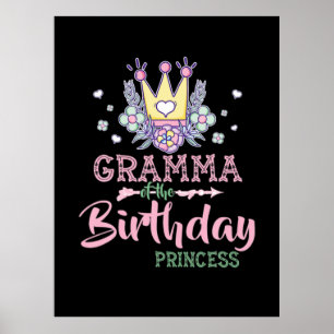 Poster Madre Art Gramma Da Princesa De Aniversário Xmas