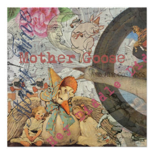 Póster Madre Goose Enfermeira Rhyme Fairy Tale