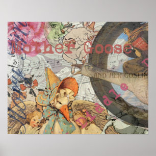 Poster Madre Goose Enfermeira Rhyme Fairy Tale
