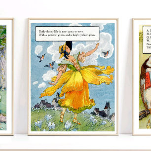 Poster Madre Goose Nursery Rhyme Daffy Dilly