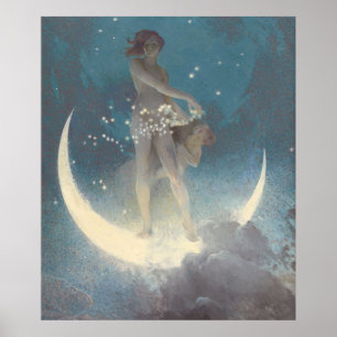 Poster Madre Moon vintage art