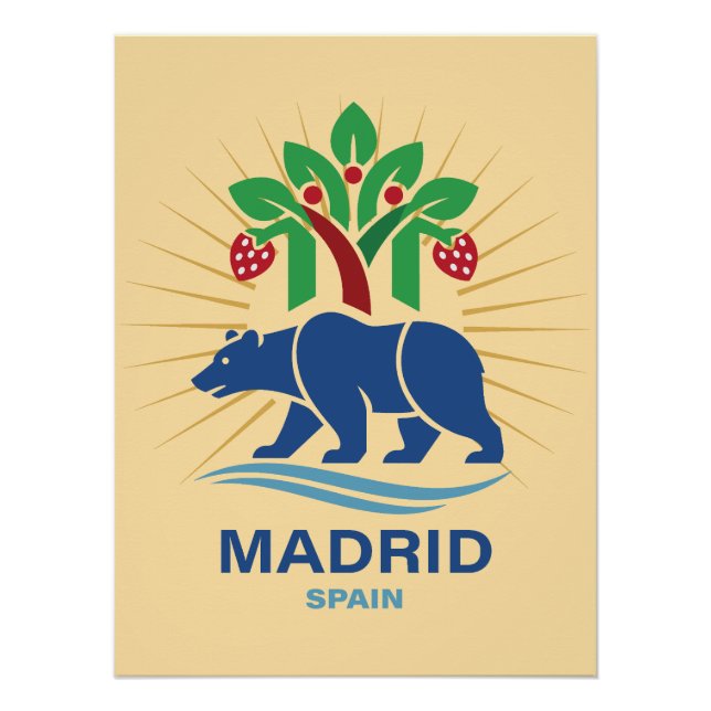 Póster Madrid Espanha Europa (Frente)