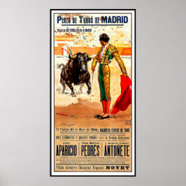 Poster Madrid, Praça de touros, Espanha, tourada