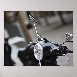 Póster Madrid, Vespa scooter preta