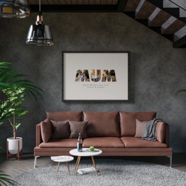 Poster Mãe 3 dia de as mães elegante de creme preto moder (Criador carregado)