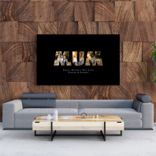 Poster Mãe 3 dia de as mães preto elegante moderno