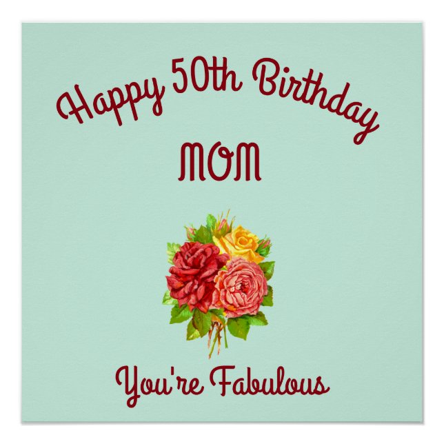 Póster Mãe 50º aniversário (Frente)