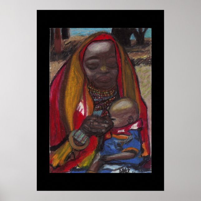 POSTER MÃE AFRICANA E CRIANÇA (Frente)