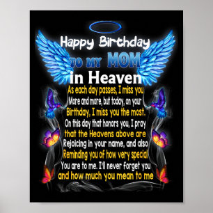 Poster Mãe anjo no céu poema, feliz dia das mães orgulhos