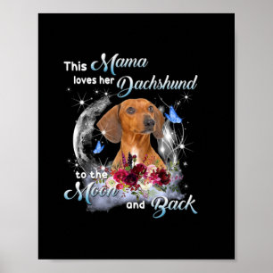 Poster Mãe Art Dachshund Mama Birthday