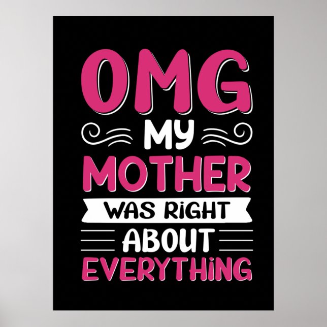 Poster Mãe Art Minha Mãe Estava Certa (Frente)