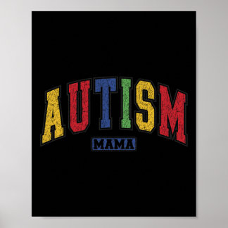 Poster Mãe Autista Apoio Consciência Autismo