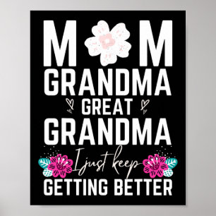 Poster Mãe Avó Bisavó Presentes de Natal Aniversário