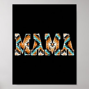 Poster mãe azteca ocidental couro country dia das mães