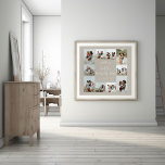 Poster Mãe beige elegante colagem de fotos mínima moderna<br><div class="desc">Os mundos são os melhores roteiros da mãe elegantes e mínimos esticados bege natural personalizados colagem de fotos simples linhas limpas impressão de presente familiar.</div>