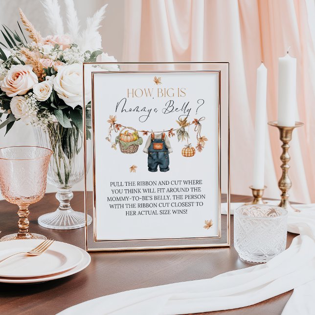 Poster Mãe Belly - Sinal Pumpkin - Chá de fraldas Russo (Criador carregado)