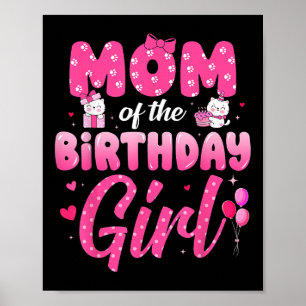 Poster Mãe Bonita Da Festa de aniversário Engraçada Da Ga