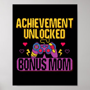 Poster Mãe Bonus Desbloqueada Amante de Jogos de Vídeo Ma