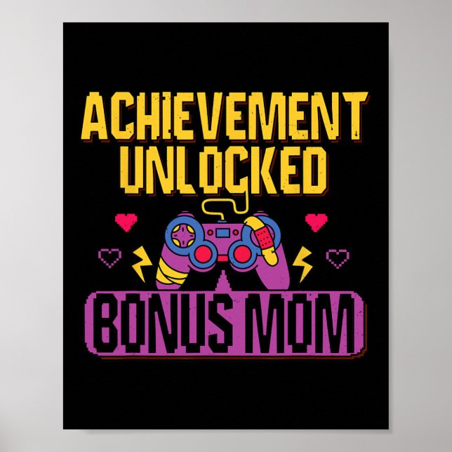 Poster Mãe Bonus Desbloqueada Amante de Jogos de Vídeo Ma (Frente)